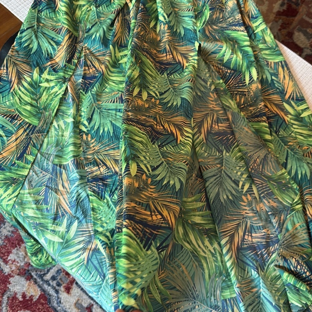 BLUSH & Day  Vacation Nights Tropical Maxi Dress in Green.size S. - Picture 4 of 11